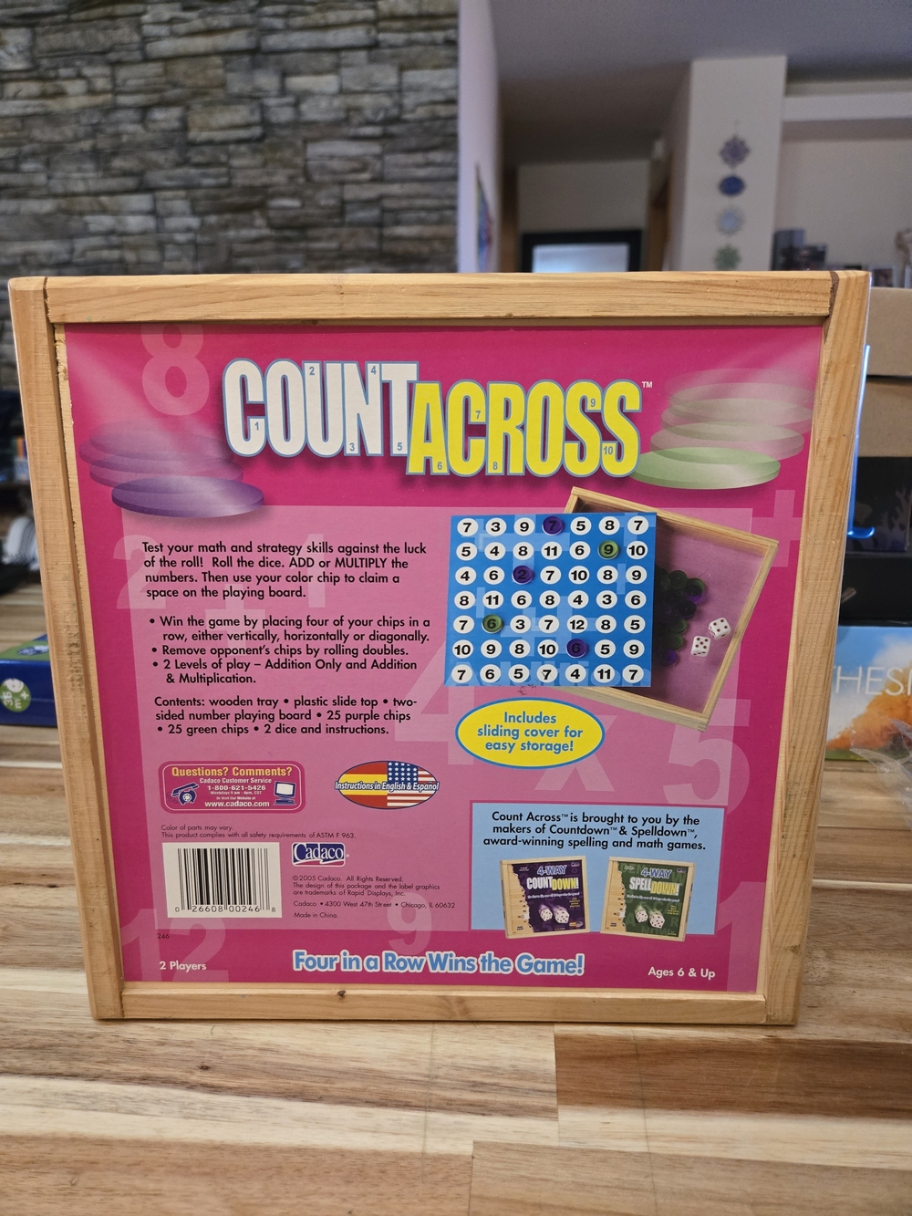 Count Across Board Game - Pink